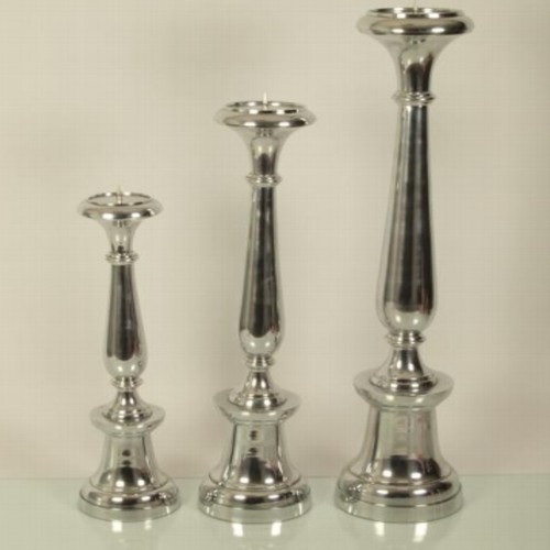 Bodenleuchter silber 64cm - bodenleuchter,