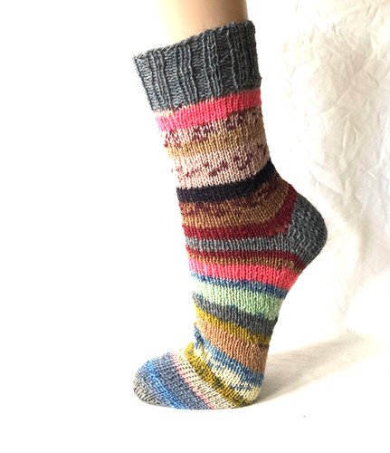 Wollsocken selbstgestrickt - , gr