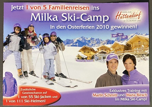 Milka ski camp werbekarte - ,