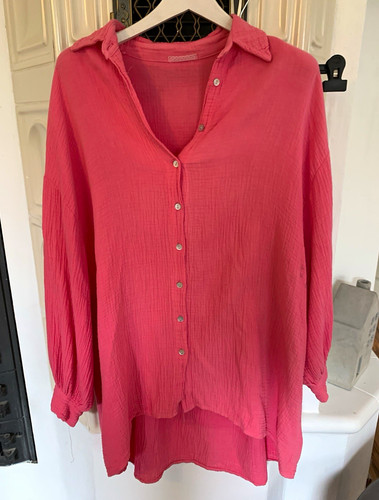 Damen basic bluse pink - damen, gr.