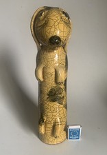 Keramik Figur Hund Craquelé