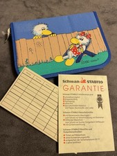 UNBENUTZT! NICI SCHWAN stabilo Vintage 80er 90er Jahre Federmappe Federmäppchen