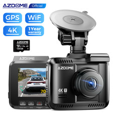AZDOME 4K Dashcam WiFi6 GPS ADAS APP Nachtsicht Sensor Autokamera+128GB SD-Karte