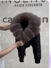 Luxuriöse Damenjacke mit Echtpelz Silberfuchs (Pesec) Gr. 38