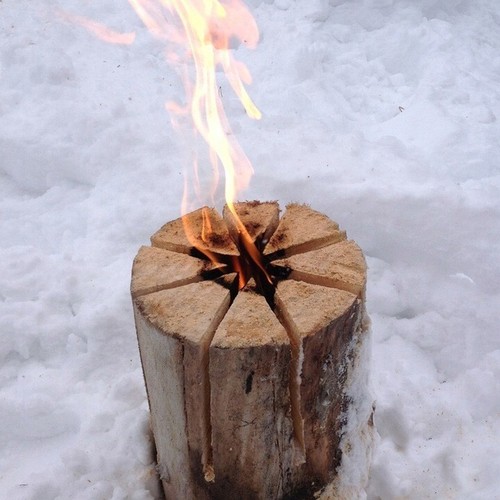 Schwedenfeuer fackel naturholz - schwedenfeuer,