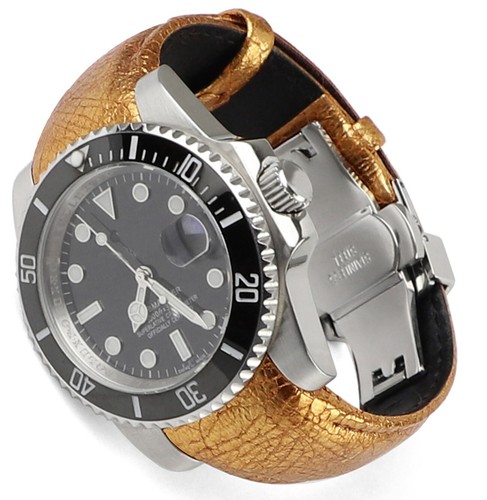 20mm gold leder uhrenarmband - 20mm,