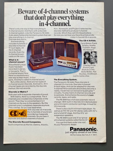 Panasonic channel hifi - cd-4,