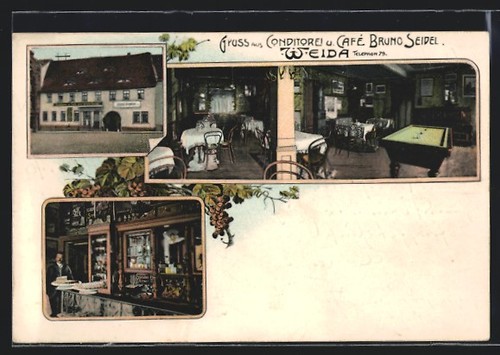 Lithographie weida conditorei - lithographie,