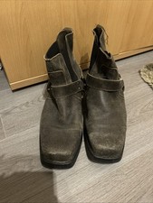 Motorradstiefel Robustes Leder Vintage Herren Größe 46