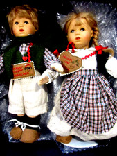 Zwei Puppen, Käthe Kruse, limitierte Edition (100) Hänsel und Gretel von 1999