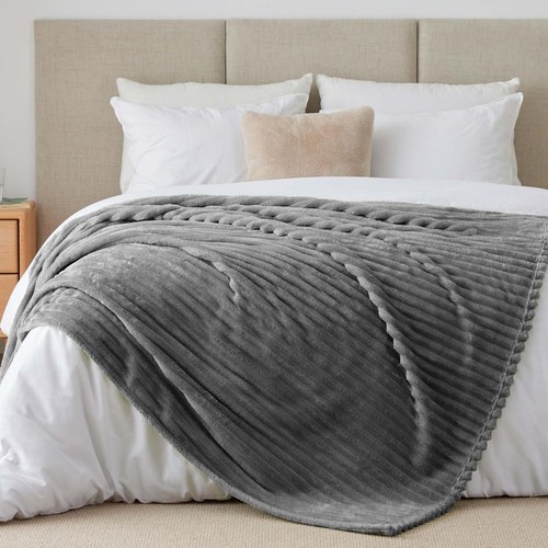 Große graue kuscheldecke aus - graue,