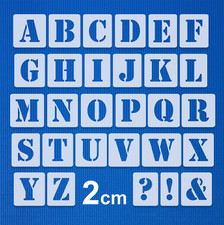 ABC Schriftschablonen 2cm hoch