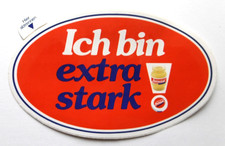 Werbe-Aufkleber Löwensenf Ich bin extra stark Senf Mostard Düsseldorf 80er