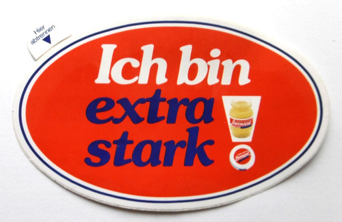 Werbe aufkleber löwensenf ich - werbe-aufkleber,