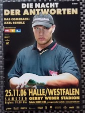 Boxen Programm AXEL SCHULZ, DAS COMEBACK 25.11.2006 Halle/Westfalen - neuwertig