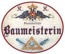 Baumeisterin Nostalgieschild