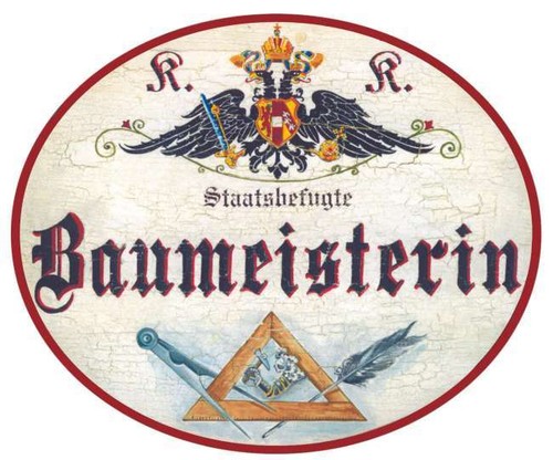 Baumeisterin nostalgieschild - baumeisterin,