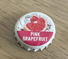 Gebrauchter, weiss-pinker Kronkorken von Veltins: PINK GRAPEFRUIT