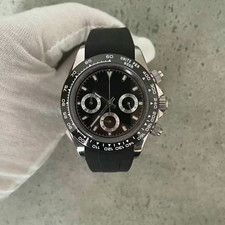 Custom Black Chronograph Watch