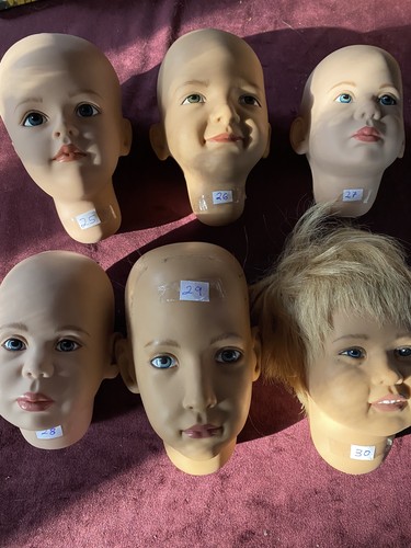 Vintage puppenkopf sammlung - puppenkopf,