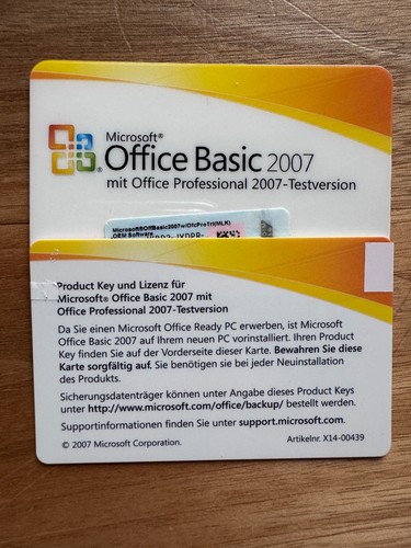 Microsoft office basic 2007 - basic,