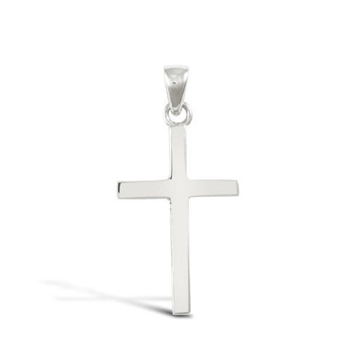 Kreuz anhänger weißgold - 9, kt