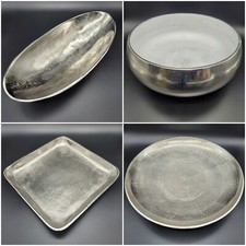 Alu Schale Dekoschale Dekoteller Teller Aluminium Silber Modern Edel Elegant