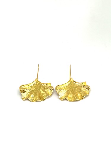 Statement ohrringe gingko - ohrringe,