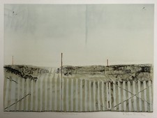 Michael Schmidt-Stein signierte Farblithographie Landschaftsband - Natur - 1973