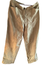 KARIN GLASMACHER Leinenhose Oliv Gr: 42-44 NEU!!!