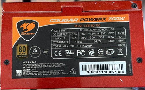 Cougar powerx 700w - cougar,