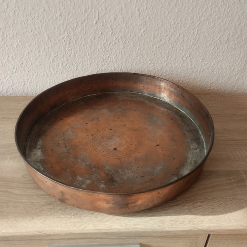 Große alte kupfer schale - große,
