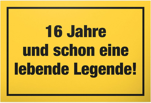 Lustiges geburtstagsschild - geburtstagsschild, 16