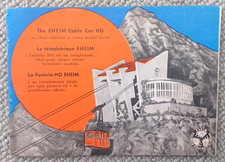 vintage Eheim HO Prospect Anleitung The Cable Car in  GB F I  16 S. + Preisliste