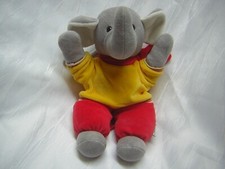 STERNTALER Spieluhr ELEFANT gelber Pullover rot grau 28cm *altes Modell* Mozarts