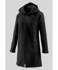 Mufflon Rika   Wintermantel Wollmantel für Damen   schwarz