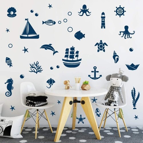 Ozean thema wandsticker set - ozean-thema,