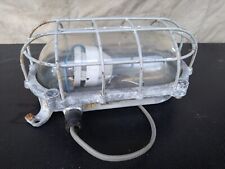 Ex gesch. Bunker Keller Gitterlampe Werkstatt Leuchte Lampe Loft shabby alt