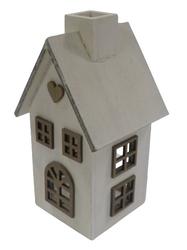 Teelichthalter haus holz - haus,