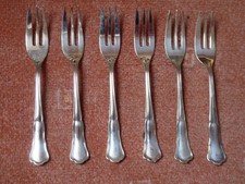 6 Kuchengabeln - Wilkens Martin -  August der Starke -  Silber 90