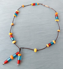 Bernstein & Glas Perlen Kette