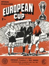 Programm 1960 Endspiel Europapokal Eintracht Frankfurt - Real Madrid Hampden Par