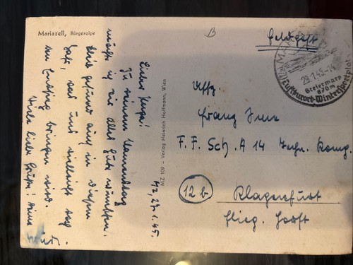 Feldpostkarte wehrmacht f - feldpostkarte,