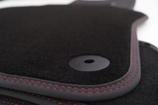 Fußmatten passend für VW Polo VI 2017> Velours Doppelnaht Rot GTI Automatten 4x