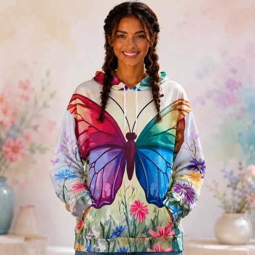 Damen hoodie schmetterling - hoodie,