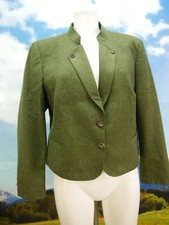 Original Baur Loden grüner Spencer Wildleder mit Stickerei Trachtenjacke Gr.44