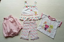 ENGLAND MODE süßes Baby Mädchen SOMMER Set 50/56 SHIRT Top LEGGINGS Body Hose  