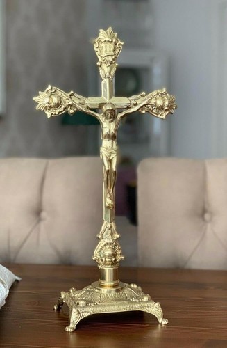 Wandkreuz messing tischkreuz - messing,
