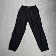 CRANE Herren Hose Vintage Laufhose Large Trainingshose Trackpants 0301 Schwarz