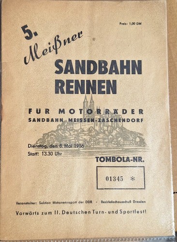 Speedway 1956 meissen ddr - meissen,